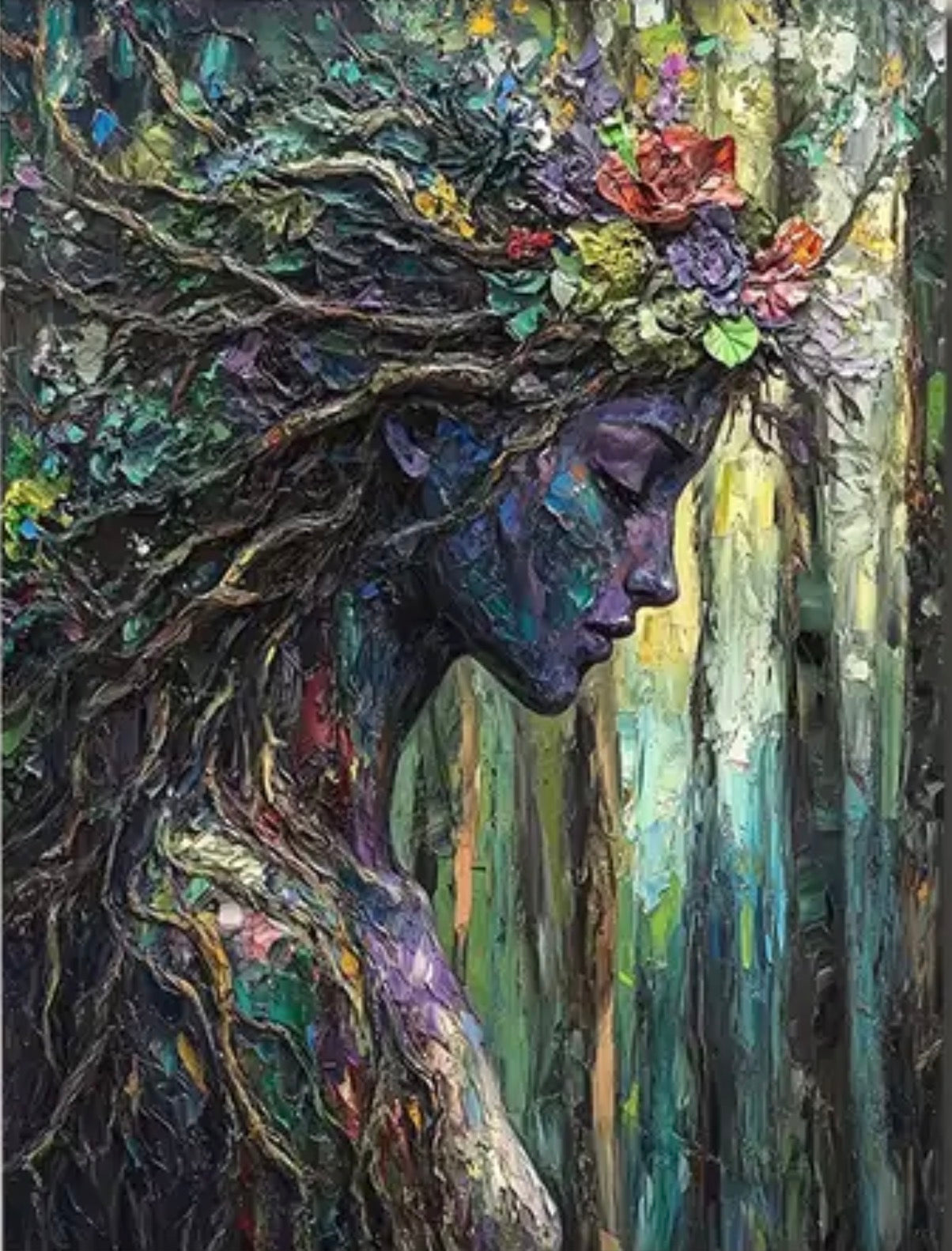 Forest woman representing plant medicine